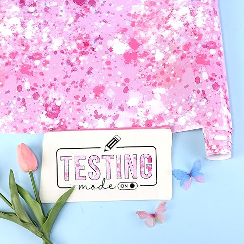 Pink White Splash Heat Transfer Vinyl Roll