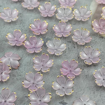 100pcs Acrylic Flower Beads (100 Count)