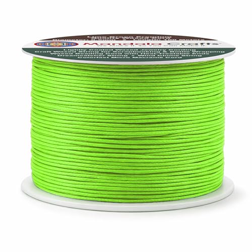 0.5mm Lime Green Waxed Cord
