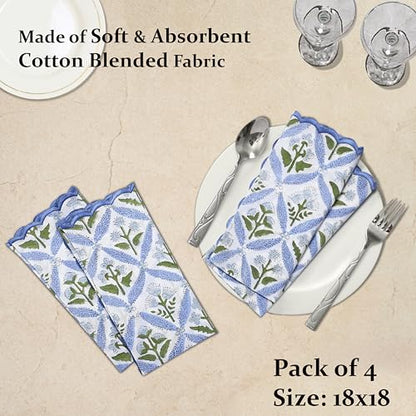 Hand Block Print Cloth Napkins (4 Count)