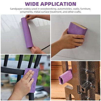 1200 Grit Sanding Sheets 20 PCS 9 x 11 Inch Purple Alumina (20 count)