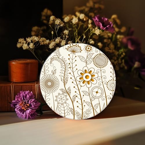 Abstract Wildflowers Polymer Clay Texture Sheets Geometric Flowers Silicone Stamp Clay Texture Mat Modeling Pattern Pad Texture Sheets for Jewelry and Clay Earrings Tools