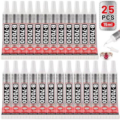 25 Tube 15ML B7000 Glue Clear with Precision Tip