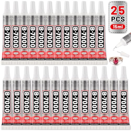 25 Tube 15ML B7000 Glue Clear with Precision Tip