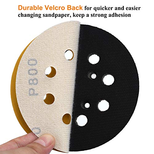 5-Inch 8-Hole Hook and Loop Sanding Discs 800-Grit, 100-Pack (100 Count)