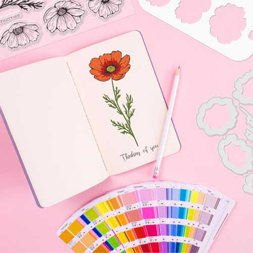 Realistic Cosmos Stamps and Dies and Layering Coloring Stencil Set