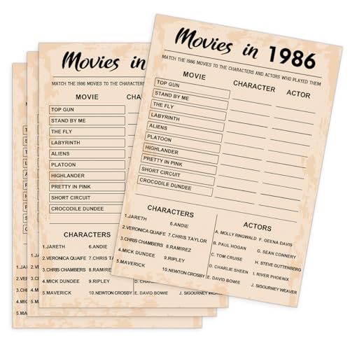 40th Birthday Party Games (31 Count)