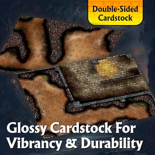 The Winding Caverns Roleplaying Battlemaps; 16 Modular RPG Maps in 8 Double