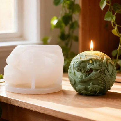 Egg Shape 3D Dinosaur Resin Casting Mold for Candles Making
