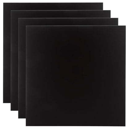 4PCS 12 x 12 x 1/32 (0.04”) Inch Anodized Aluminum Sheet, Black Aluminum Engraving Blanks, 0.8MM Thin Metal Plates for Laser Engraving, Crafting, DIY, House Decoration