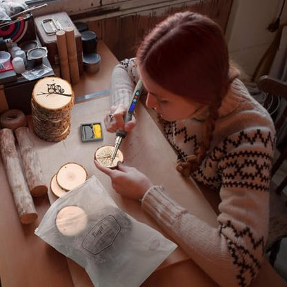 Unfinished Wood Slices with Hole