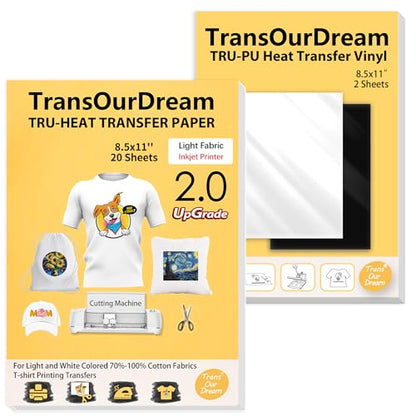Tru Iron on Heat Transfer Paper for Light Fabric (15.28 Ounce)