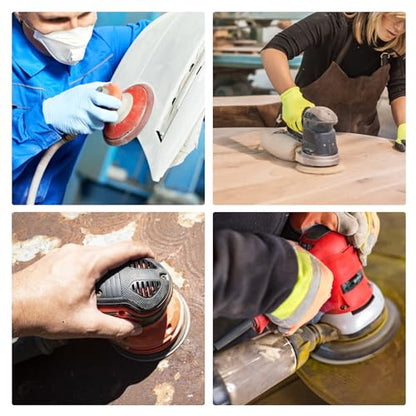 100 Pcs 5 inch Wet Dry Sanding Discs Grit 1500 Hook and Loop 8 Hole Silicon Carbide Orbital Sander Sandpaper (100 Count)