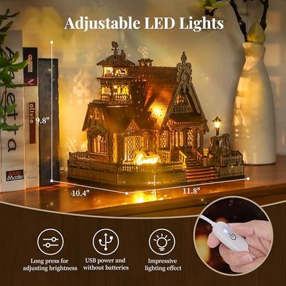 3D Wood Puzzle Countryside Cottage Model