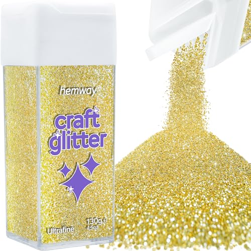 Craft Glitter Shaker Sand Gold 130g Ultrafine (4.5 Ounce)