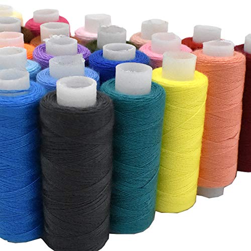 Sewing Thread 30 Colors Sewing Industrial Machine and Hand Stitching 250 Yards Each Sewing Thread Polyester (22500 Foot)