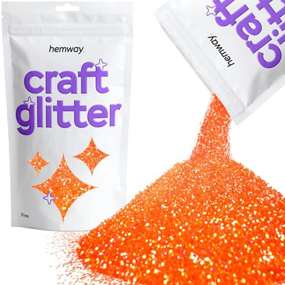 Craft Glitter Fluorescent Peach 100g Fine Glitter (3.5 Ounce)