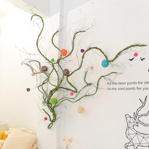 118" S Green Grapevine Garland Fake Tree Branches Willow Twigs