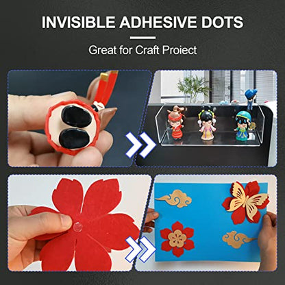 504 Pcs Clear Removable Adhesive Dots (504 Count)