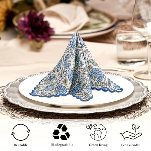 Hand Block Print Cloth Napkins (4 Count)