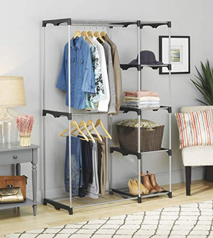 Double Rod Freestanding Closet Organizer