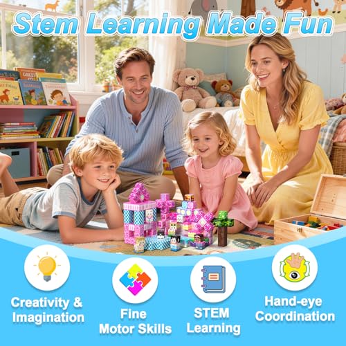 100PCS Magnetic Blocks for Girls (100 Count)