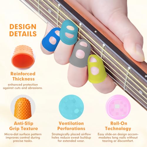 20 Pieces Rubber Finger Covers for Hand Sewing with Finger Protection (20 Count)