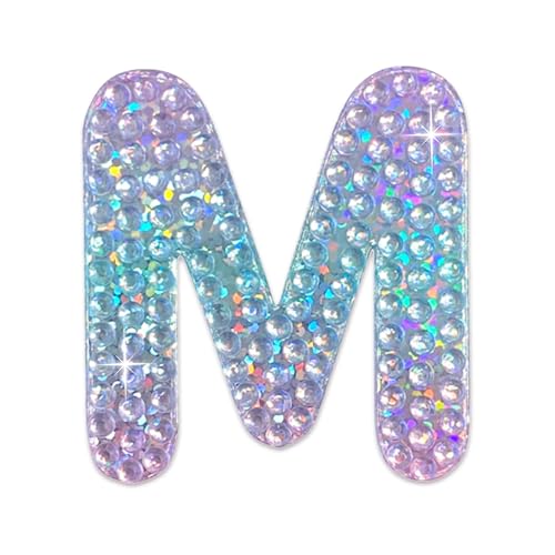Rhinestone Alphabet Letter Sticker M