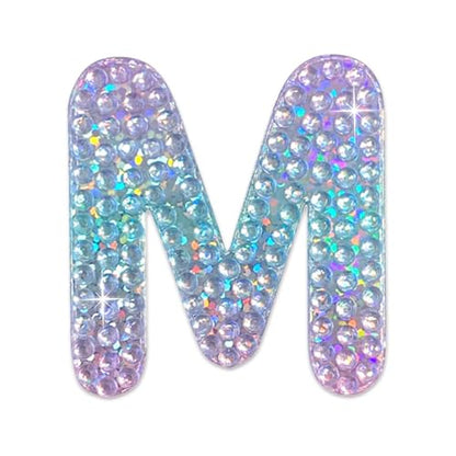 Rhinestone Alphabet Letter Sticker M