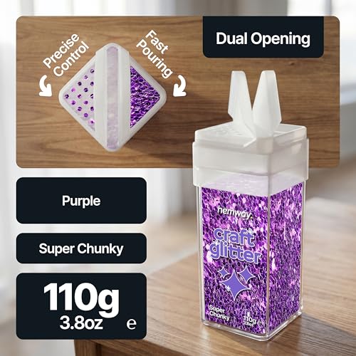 Craft Glitter Shaker Purple 110g Super Chunky (3.88014 Ounce)