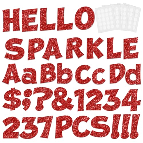 237 Pcs Glitter Bulletin Board Letters (237 Count)