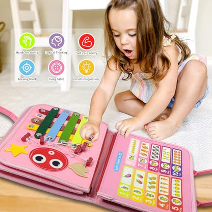 Montessori Busy Board for Girls 3 4 5 Year