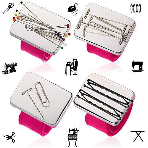 Magnetic Wrist Sewing Pincushion with 100 Pcs 1.5" Pins (101 Count)