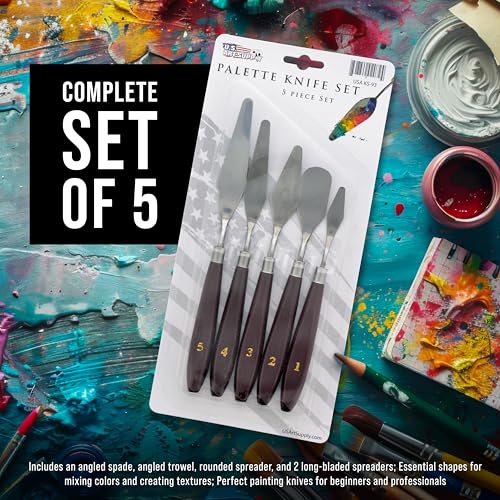 5 Piece Stainless Steel Palette Knife Set (5 Count)