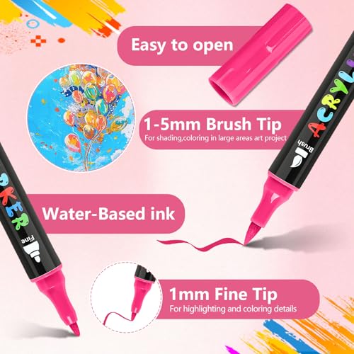 100 Colors Acrylic Paint Pens (100 Count)