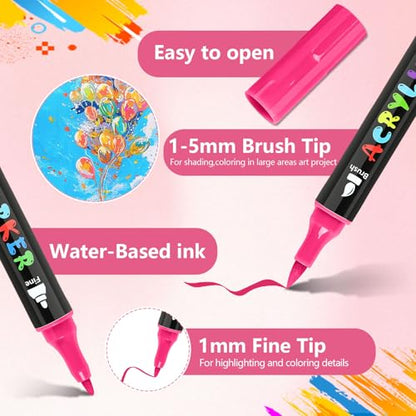 100 Colors Acrylic Paint Pens (100 Count)