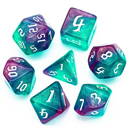 DND Dice Set D&D Polyhedral Dice with Dice Bag (7 Count)
