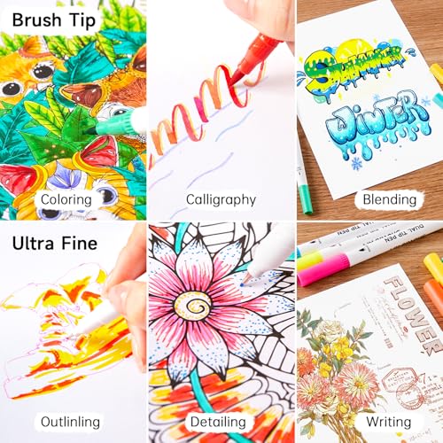 Dual Brush Marker Pens (56 Count)