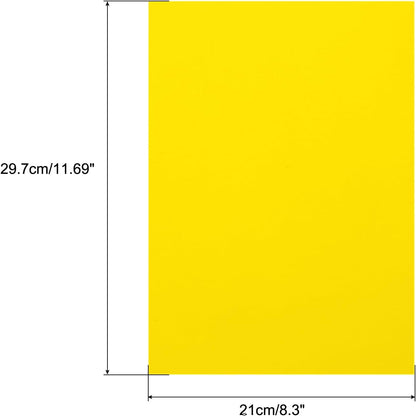 MECCANIXITY Colored Vellum Paper, 20 Sheet Lemon Yellow Transparency 11.7 x 8.2 Printable Vellum Paper, Translucent Vellum Sheets for Printing Wedding Invitations, Ink Jet Laser Printer