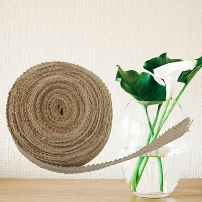 1" Wide Natural Burlap Fabric Roll