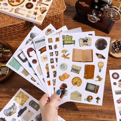1000Pcs+ Vintage Sticker Book