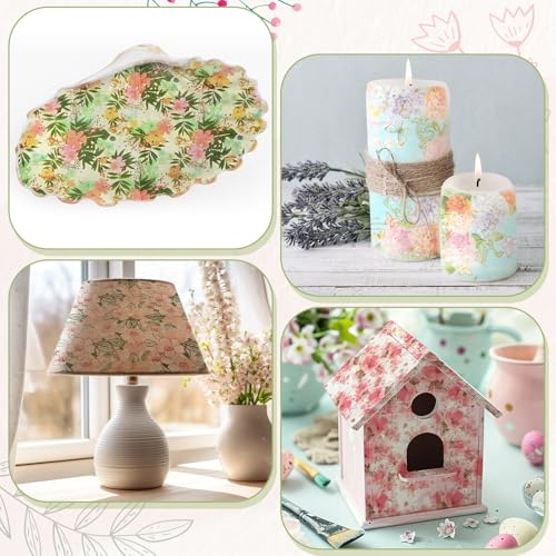 20 Pack Decoupage Napkins Floral Cocktail Decorative Paper Napkins (20 Count)