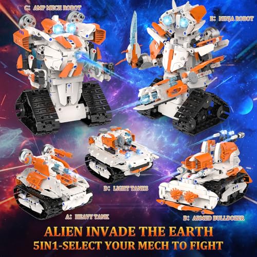 5in1 STEM Robot Building Toys for Kids (689 Count)