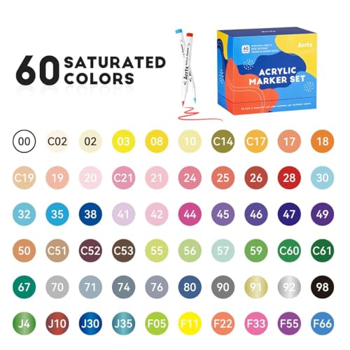 60 Colors Acrylic Paint Pens