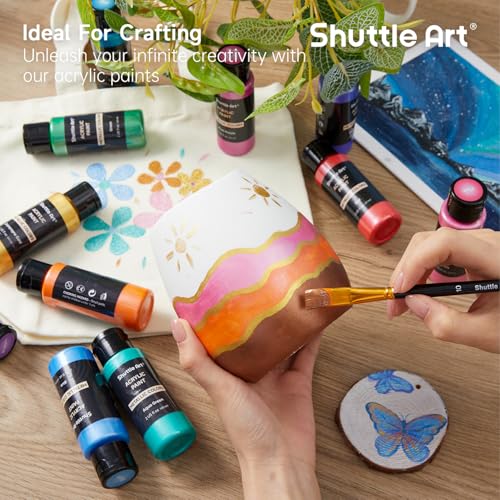 30 Colors Metallic Acrylic Paint (60 Fl Oz)