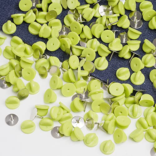 400pcs PVC Rubber Pin Backs Heliltd Butterfly Clutch Pins Tie Tacks Blank Pins for Uniform Badges Backing Holder Clasp Lapel Pin Enamel Pins
