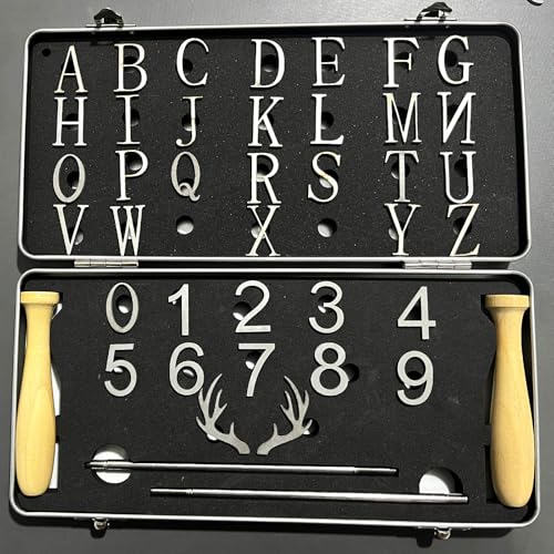 38 Pcs Mini 1" Branding Iron for Wood Leather Hats