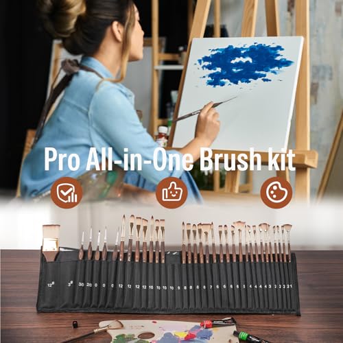 36pcs Paint Brush Set for Acrylic Painting (36 Count)