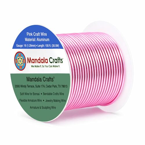 16 Gauge Pink Anodized Aluminum Craft Wire
