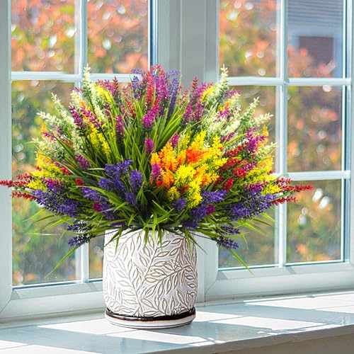 Artificial Lavender Plants with Mixed Color Flowers (24 Count)